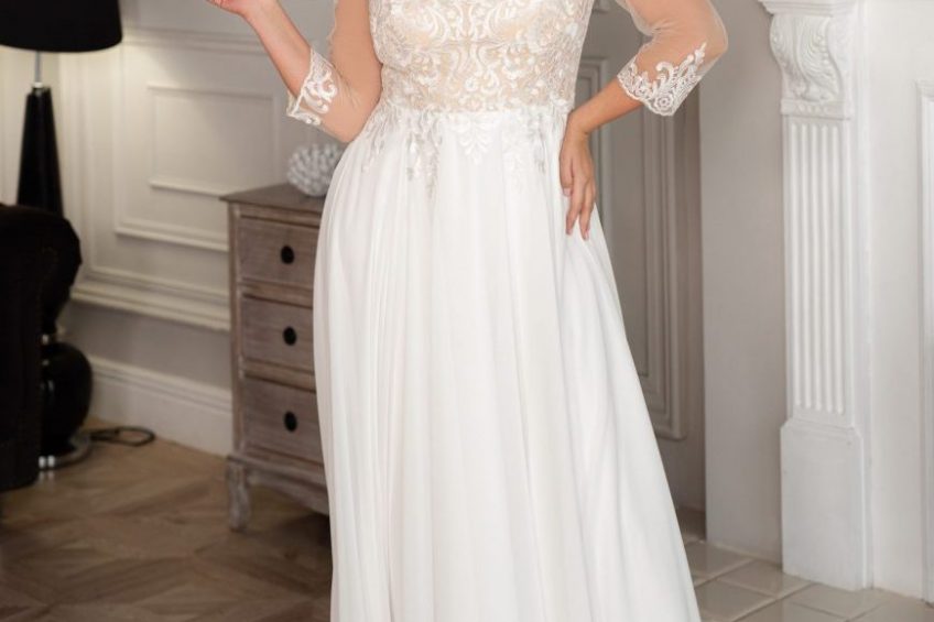 Svadobné šaty pre moletky 32455C, Nora Naviano Plus Size 2021 